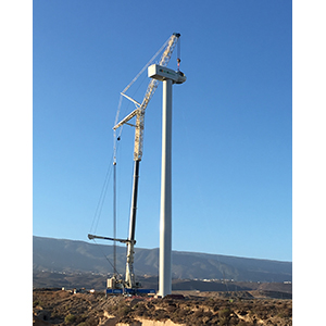 foto noticia Iberdrola completa el montaje de los aerogeneradores de su primer parque eólico en Canarias.